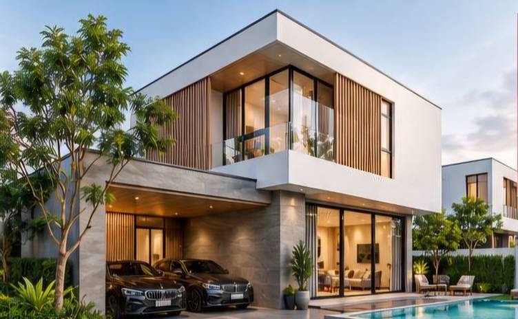 พูลวิลล่า 2 ชั้น Season Property เชียงใหม่ สระว่ายน้ำส่วนตัว